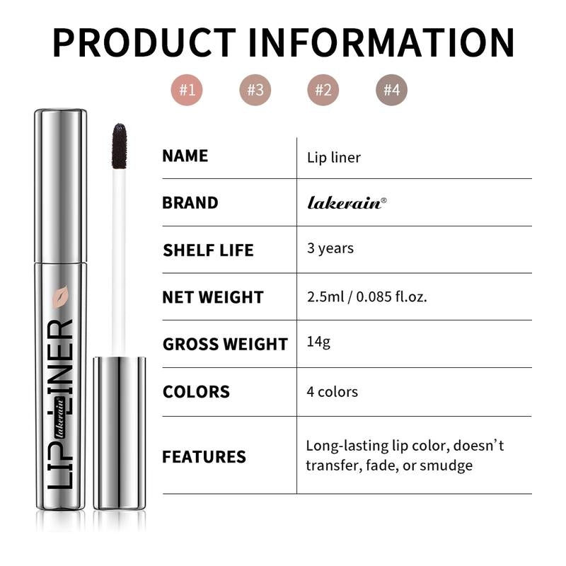 Delineador de labios de larga duración, 3 unidades, despegable, hidratante, herramienta de maquillaje para mujeres y niñas, cosmético, color malva.