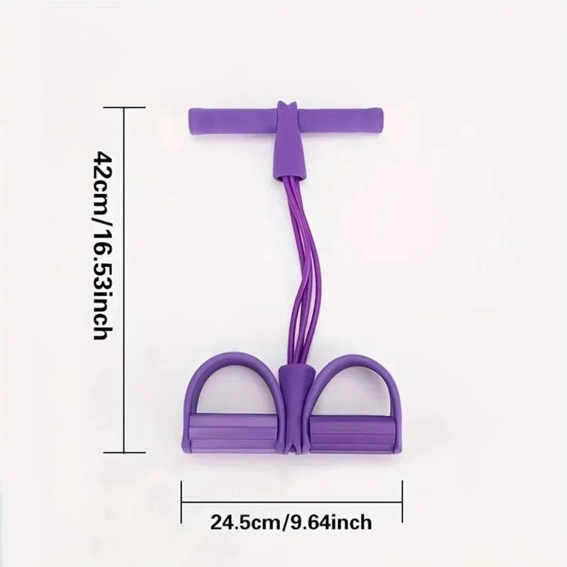 21 Fitness Resistance Bands 4 Tube Pedal Ankle Puller Exercise Stretching for Arm and Leg Workouts Ab Training Auxiliary Device