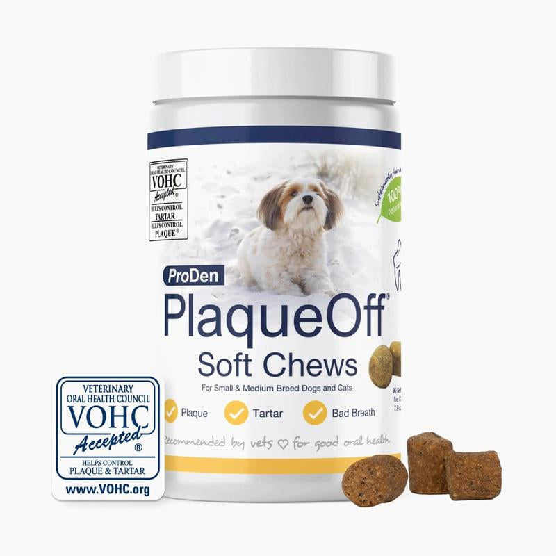 Proden Plaqueoff Dental Chews for Dogs - Soft Treats with 100% Natural Kelp Ingredient for Reducing Plaque and Freshening Bad Breath