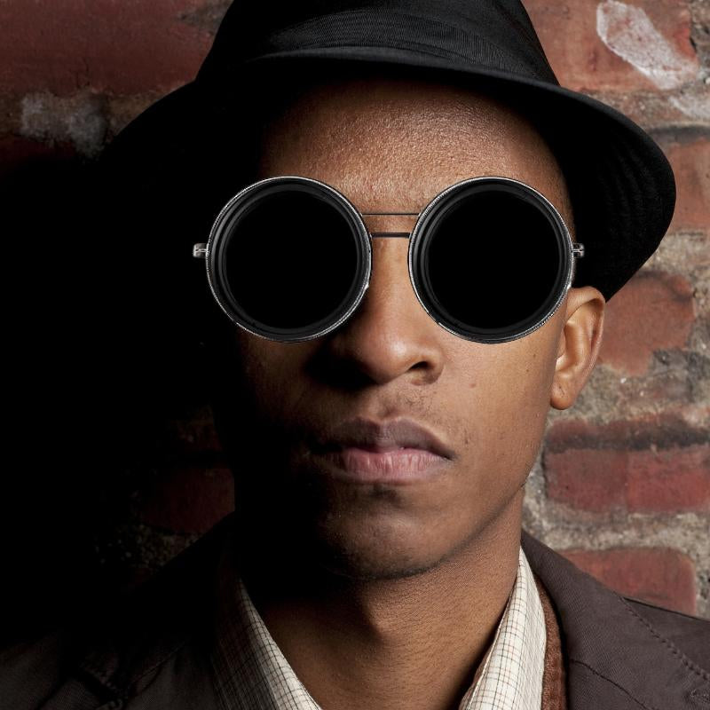 UV400 Rounded Polarized Glasses ND9 Stepless Dimming 1-9 Gears UV Protection Eyewear for Men Beach Shady Rays Frames Sunglasses with ND Filter Lenses Anti-Glare Men Gifts