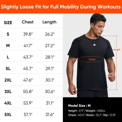 HOTSUIT Men'S Summer Short Sleeve Athletic T-Shirt Women'S Sweat Wicking Compression Quick Dry Vest Knit Slim Casual Basic Top Outdoorfun Workout Tops Oga Orange Athletic
