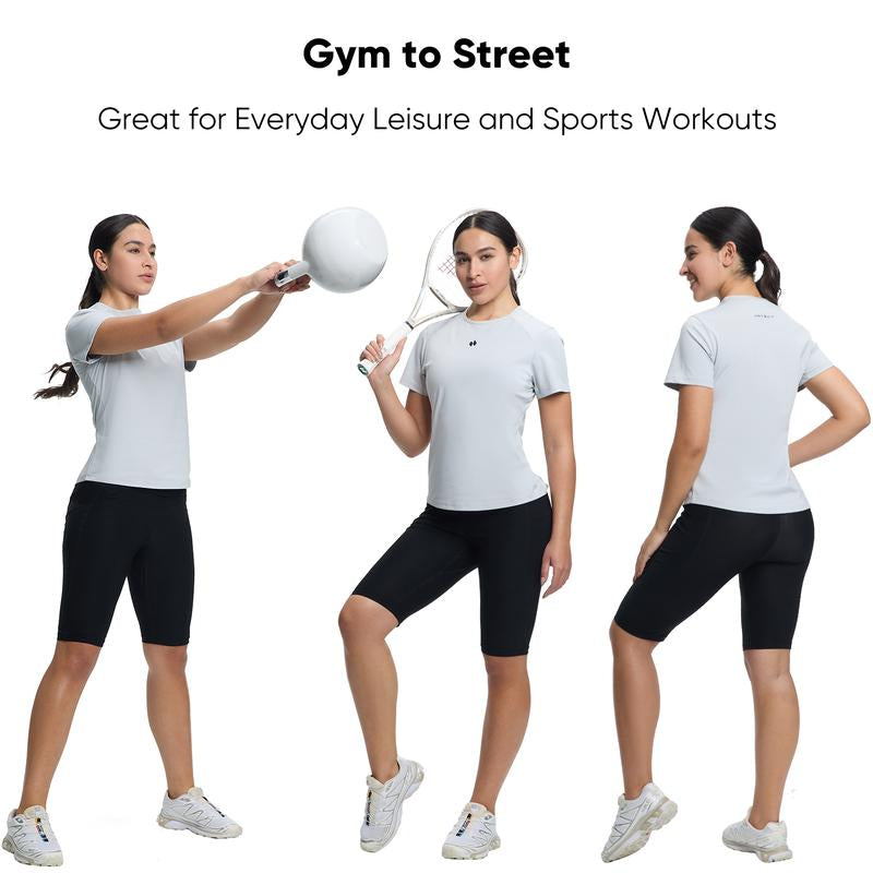 HOTSUIT Men'S Summer Short Sleeve Athletic T-Shirt Women'S Sweat Wicking Compression Quick Dry Vest Knit Slim Casual Basic Top Outdoorfun Workout Tops Oga Orange Athletic