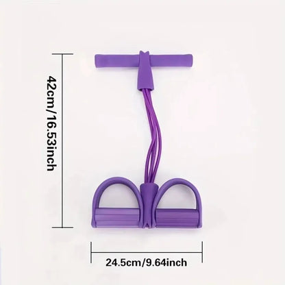 21 Fitness Resistance Bands 4 Tube Pedal Ankle Puller Exercise Stretching for Arm and Leg Workouts Ab Training Auxiliary Device