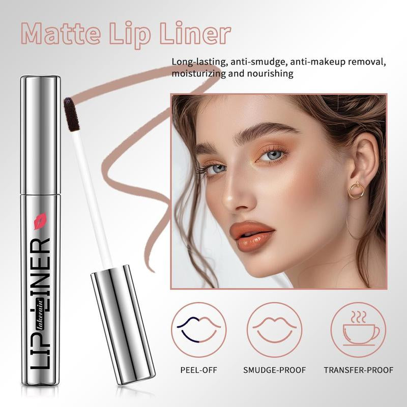 Long-Lasting Lip Liner Tattoo, 3 Counts Peel off Lip Liner, Moisturizing Lip Stain, Lip Makeup Tool for Women & Girls, Cosmetic, Mauve Lip Stain