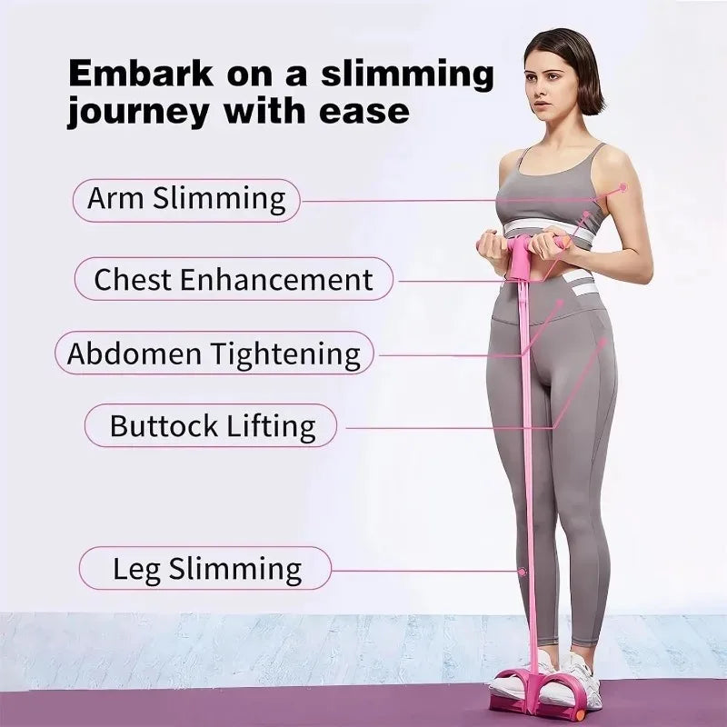 21 Fitness Resistance Bands 4 Tube Pedal Ankle Puller Exercise Stretching for Arm and Leg Workouts Ab Training Auxiliary Device