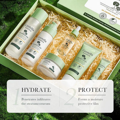 6 Piece Face Skin Care Routine Kit for Women, Soothing & Repairing Skincare Gift Set with Cleanser, Toner, Face Serum, Eye Cream, Emulsions, Face Cream, Facial Hydrating Skin Care Set for Teen Girls